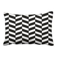 thumbnail image 1 of WinHome Retro Black And White Herringbone Polyester 20 x 30 Inch Rectangle Throw Pillow Covers With Hidden Zipper Home Sofa Cushion Decorative Pillowcases, 1 of 1