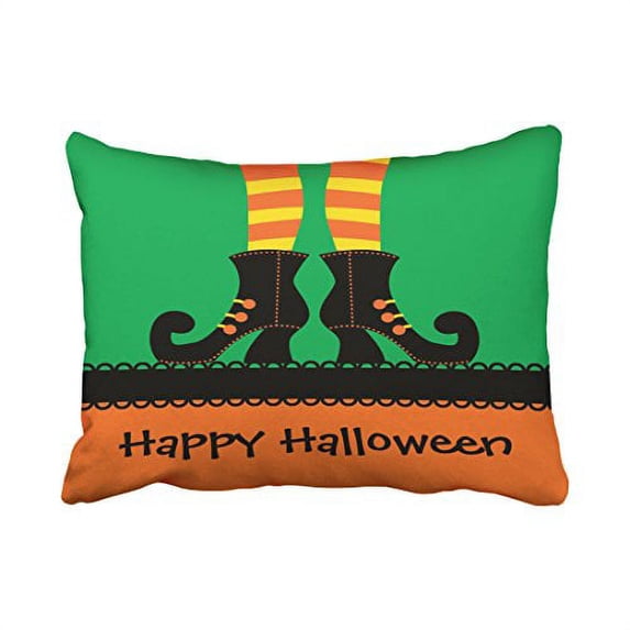 WinHome Retro Halloween Witch Custom Personalized Pillow Covers Cushion Cover Case 20X30 Inches Pillowcases Two Side