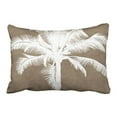 thumbnail image 1 of WinHome Retro Hawaiian Tropical Palm Tree Silhouette White Vintage Simple Popular Polyester 20 x 30 Inch Rectangle Throw Pillow Covers With Hidden Zipper Home Sofa Cushion Decorative Pillowcases, 1 of 1
