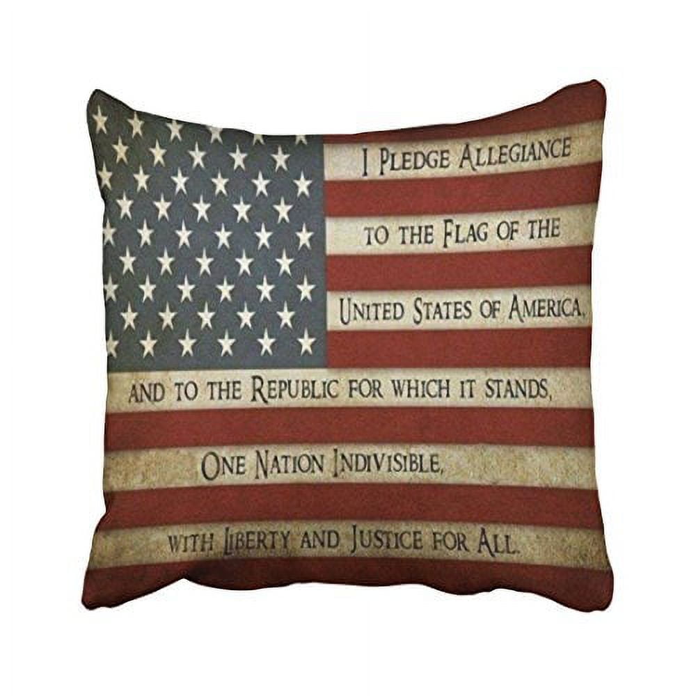 WinHome Rustic Vintage American Flag Pledge Of Allegiance Old Fashioned
