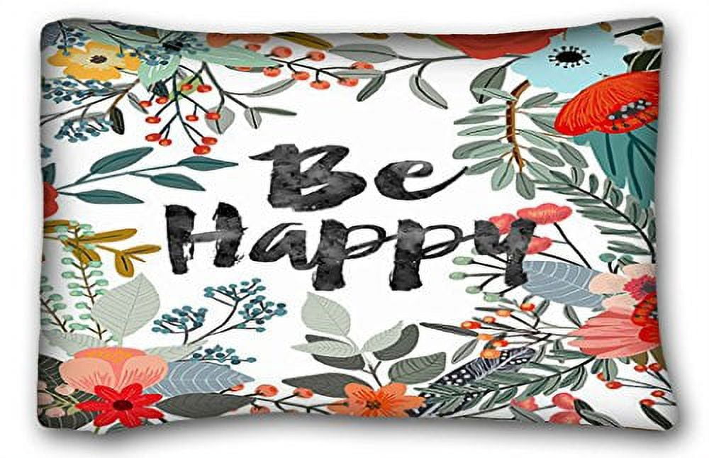 WinHome Sayings Be Happy Surrounded With Flowers And Plants