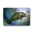 thumbnail image 1 of WinHome Seamless Green Leaves Doormat Floor Mats Rugs Outdoors/Indoor Doormat Size 23.6x15.7 inches, 1 of 1