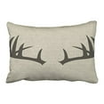 thumbnail image 1 of WinHome Simple Fashion Popular Vintage Deer Antlers Silhouette Pattern Polyester 20 x 30 Inch Rectangle Throw Pillow Covers With Hidden Zipper Home Sofa Cushion Decorative Pillowcases, 1 of 1