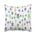 thumbnail image 1 of WinHome Square Throw Pillow Covers Nautical Theme Buoy And Lobster Monogram Customizablemed Decorative Pillowcases Polyester 18 X 18 Inch With Hidden Zipper Home Sofa Cushion Decorative Pillowcase, 1 of 1