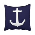 thumbnail image 1 of WinHome Square Throw Pillow Covers Navy Anchor Nautical Simple Pattern Pillowcases Polyester 18 X 18 Inch With Hidden Zipper Home Sofa Cushion Decorative Pillowcase, 1 of 1