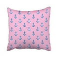 thumbnail image 1 of WinHome Square Throw Pillow Covers Pink And Blue Nautical Anchor Pattern Round Pillowcases Polyester 18 X 18 Inch With Hidden Zipper Home Sofa Cushion Decorative Pillowcase, 1 of 1
