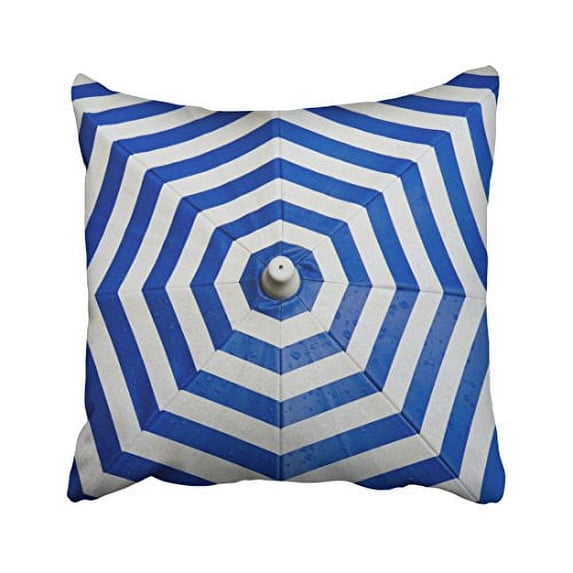 WinHome Square Throw Pillow Covers Retro Blue And White Zigzag Pattern Outdoor Pillowcases Polyester 18 X 18 Inch With Hidden Zipper Home Sofa Cushion Decorative Pillowcase