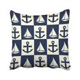 thumbnail image 1 of WinHome Square Throw Pillow Covers Retro Nautical Anchor Boat Simple Pattern Pillowcases Polyester 18 X 18 Inch With Hidden Zipper Home Sofa Cushion Decorative Pillowcase, 1 of 1