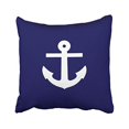 thumbnail image 1 of WinHome Square Throw Pillow Covers Retro Navy Anchor Simple Pattern Pillowcases Polyester 18 X 18 Inch With Hidden Zipper Home Sofa Cushion Decorative Pillowcase, 1 of 1