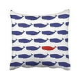 thumbnail image 1 of WinHome Square Throw Pillow Covers Retro Navy And Red Whale Pattern Nautical Pillowcases Polyester 18 X 18 Inch With Hidden Zipper Home Sofa Cushion Decorative Pillowcase, 1 of 1