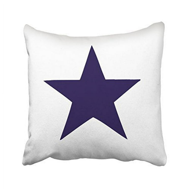 WinHome Square Throw Pillow Covers Retro Navy Blue Nautical Star On White Background Pillowcases Polyester 18 X 18 Inch With Hidden Zipper Home Sofa