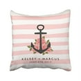 thumbnail image 1 of WinHome Square Throw Pillow Covers Romantic Rose Nautical Anchor Pink Wedding Customizable Pillowcases Polyester 18 X 18 Inch With Hidden Zipper Home Sofa Cushion Decorative Pillowcase, 1 of 1