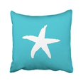 thumbnail image 1 of WinHome Square Throw Pillow Covers Teal Nautical Sea Star Simple Pattern Pillowcases Polyester 18 X 18 Inch With Hidden Zipper Home Sofa Cushion Decorative Pillowcase, 1 of 1