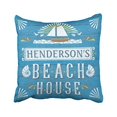 thumbnail image 1 of WinHome Square Throw Pillow Covers Vintage Beach House Nautical Sailboat Shells Personalized Customizable Pillowcases Polyester 18 X 18 Inch With Hidden Zipper Home Sofa Cushion Decorative Pillowcase, 1 of 1