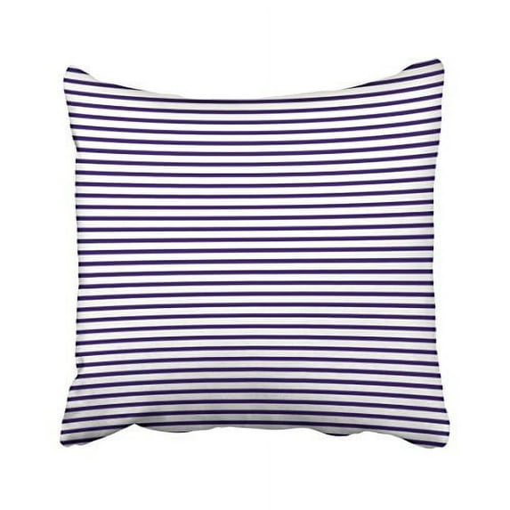 WinHome Square Throw Pillow Covers Vintage Sailor Stripes Navy Blue And White Pillowcases Polyester 18 X 18 Inch With Hidden Zipper Home Sofa Cushion Decorative Pillowcase