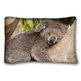 thumbnail image 1 of WinHome Standard Pillow Case Animals Koala Bear Tree Sleeps Bamboo Leaves Size 20x30 Inches Two Sided Print, 1 of 1