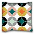 thumbnail image 1 of WinHome Stylish Modern Mid Century Circles Repeat Pattern Throw Pillow Case Cases Cover Cushion Covers Sofa Size 18x18 Inches Two Side, 1 of 1