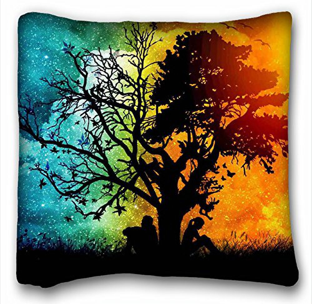 WinHome Sun And Moon Tree Of Life Custom Zippered Bed Pillow Cases Size