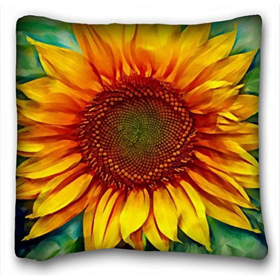 WinHome Sunflower Pillowcases Cases Standard Throw Pillow Case Cases Cover Cushion Covers Sofa Size 20x20 Inches Two Side
