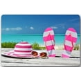 thumbnail image 1 of WinHome Sunshine Summer Beach Flip Flops Doormat Floor Mats Rugs Outdoors/Indoor Doormat Size 23.6x15.7 inches, 1 of 1