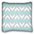 thumbnail image 1 of WinHome Teal And White Chevron Square Throw Pillow Case Cases Cover Cushion Covers Sofa Size 20x20 Inches Two Side, 1 of 1