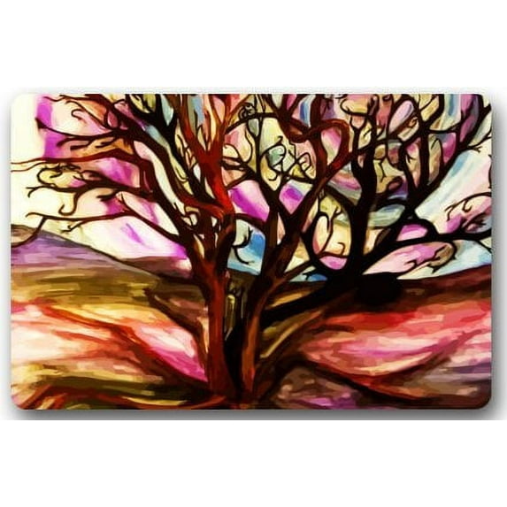 WinHome The Tree of Life Doormat Floor Mats Rugs Outdoors/Indoor Doormat Size 23.6x15.7 inches