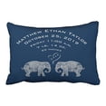thumbnail image 1 of WinHome Tons Of Love Baby Boy Birth Record Stats Elephant Polyester 20 x 30 Inch Rectangle Throw Pillow Covers With Hidden Zipper Home Sofa Cushion Decorative Pillowcases, 1 of 1