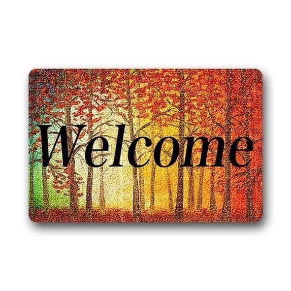 WinHome Tree Doormat Floor Mats Rugs Outdoors/Indoor Doormat Size 23.6x15.7 inches