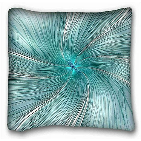 WinHome Turquoise String Flower Throw Pillow Case Cases Cover Cushion Covers Home Decor Square Sofa Size 18x18 Inches Two Side