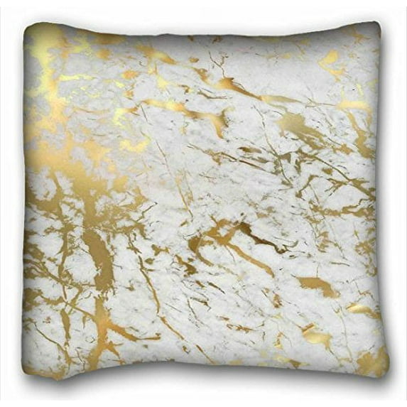 WinHome Uniquetype Fashion Pillowcases Gold Marble Inspired By The Beauty Of Marble Style Nice Pillow Cover Bedding Set Pillow Cases Sofa Size 20x20 Inches Two Side