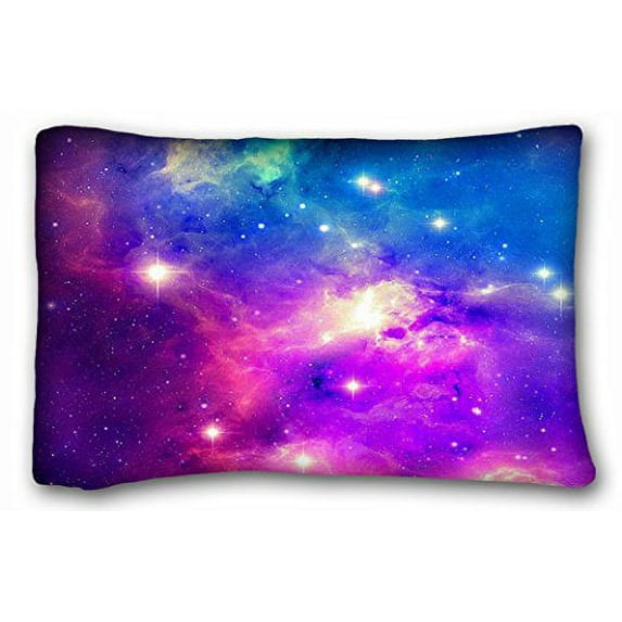 WinHome Universe Space Nebula Galaxy Pattern Custom Pillow Case Cases Cover Cushion Covers Sofa Size 20x30 Inches Two Side