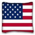 thumbnail image 1 of WinHome Usa American Flag The Stars And Stripes Custom Zippered Bed Throw Pillow Case Cases Cover Cushion Covers Sofa Size 18x18 Inches Two Side, 1 of 1