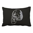 thumbnail image 1 of WinHome Vintage Abstract Skull Pattern Halloween Hand Painted Polyester 20 x 30 Inch Rectangle Throw Pillow Covers With Hidden Zipper Home Sofa Cushion Decorative Pillowcases, 1 of 1