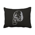 thumbnail image 1 of WinHome Vintage Abstract Skull Pattern Halloween Hand Painted Polyester 20 x 30 Inch Rectangle Throw Pillow Covers With Hidden Zipper Home Sofa Cushion Decorative Pillowcases, 1 of 1