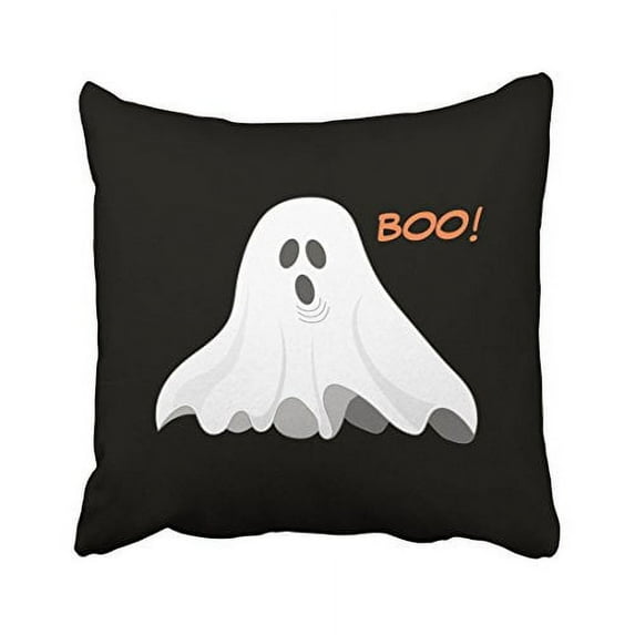 WinHome Vintage Boo Halloween Cute Ghost Popular Pattern Polyester 18 x 18 Inch Square Throw Pillow Covers With Hidden Zipper Home Sofa Cushion Decorative Pillowcases