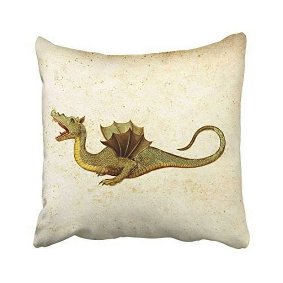 WinHome Vintage Dragon Pattern Drawing Decorative Pillowcases With Hidden Zipper Decor Cushion Covers Two Sides 18x18 inches