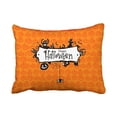 thumbnail image 1 of WinHome Vintage Fashion Happy Halloween Ghost Pumpkin Orange Print Polyester 20 x 30 Inch Rectangle Throw Pillow Covers With Hidden Zipper Home Sofa Cushion Decorative Pillowcases, 1 of 1