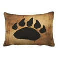 thumbnail image 1 of WinHome Vintage Lovely Black Bear Paw Print Pillow Decorative Polyester 20 x 30 Inch Rectangle Throw Pillow Covers With Hidden Zipper Home Sofa Cushion Decorative Pillowcases, 1 of 1
