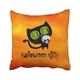 thumbnail image 1 of WinHome Vintage Lovely Black Cat With Skull Halloween Kitty Orange Polyester 18 x 18 Inch Square Throw Pillow Covers With Hidden Zipper Home Sofa Cushion Decorative Pillowcases, 1 of 1