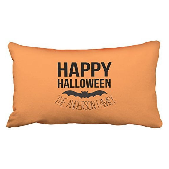 WinHome Vintage Modern Happy Halloween Cartoon Bat Personalized Polyester 20 x 30 Inch Rectangle Throw Pillow Covers With Hidden Zipper Home Sofa Cushion Decorative Pillowcases