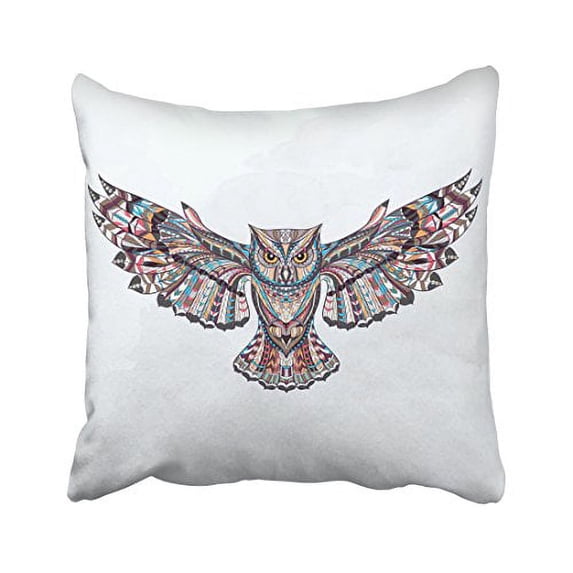 WinHome Vintage Owl Lines Special Design Art Drawing Decorative Pillowcases With Hidden Zipper Decor Cushion Covers Two Sides 20x20 inches