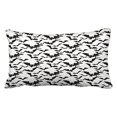 thumbnail image 1 of WinHome Vintage Popular Halloween Black And White Bats Print Pattern Polyester 20 x 30 Inch Rectangle Throw Pillow Covers With Hidden Zipper Home Sofa Cushion Decorative Pillowcases, 1 of 1
