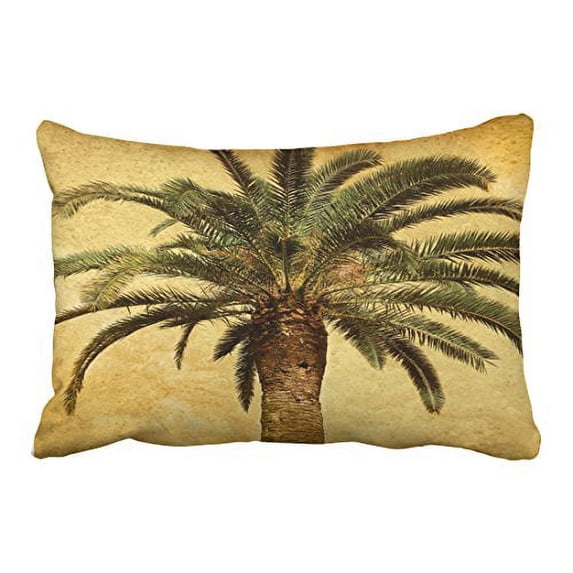 WinHome Vintage Shabby Chic Retro Palm Tree Tropical Watercolor Hipster Polyester 20 x 30 Inch Rectangle Throw Pillow Covers With Hidden Zipper Home Sofa Cushion Decorative Pillowcases