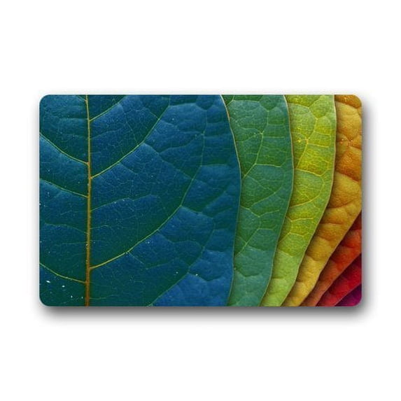 WinHome Vintage Style Colorful Leaves Doormat Floor Mats Rugs Outdoors/Indoor Doormat Size 23.6x15.7 inches