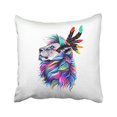 thumbnail image 1 of WinHome Watercolor Lion Head Colorful Hair And Feathers Decorative Pillowcases With Hidden Zipper Decor Cushion Covers Two Sides 18x18 inches, 1 of 1