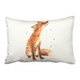 thumbnail image 1 of WinHome Watercolor Orange Fox Art Painting Decorative Pillowcases With Hidden Zipper Decor Cushion Covers Two Side 20x30 inches, 1 of 1