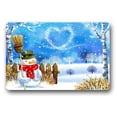 thumbnail image 1 of WinHome Merry Christmas Snowman Doormat Floor Mats Rugs Outdoors/Indoor Doormat Size 23.6x15.7 inches, 1 of 1