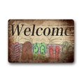 thumbnail image 1 of WinHome Welcome Rubber Flip Flop Funny Doormat Floor Mats Rugs Outdoors/Indoor Doormat Size 23.6x15.7 inches, 1 of 1