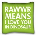 thumbnail image 1 of WinHome Wet Rawr Means I Love You In Dinosaur Pillowcase Throw Pillow Case Cases Cover Cushion Covers Kids Sofa Size 20x20 Inches Two Side, 1 of 1