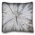 thumbnail image 1 of WinHome Wood Grain Gray Pine Tree Stump Photo Art Pillow Covers Size 18x18 Inches Two Side Print, 1 of 1